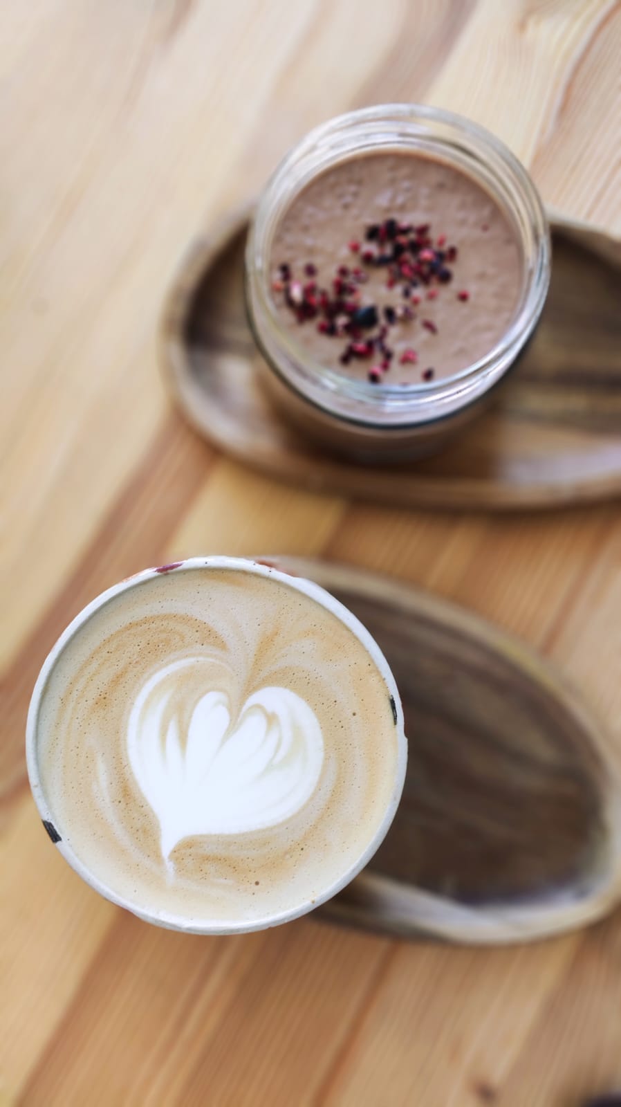 Latte with heart latte art